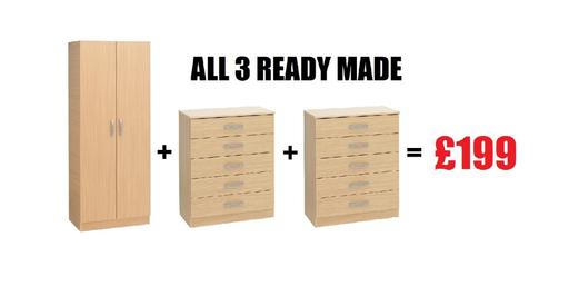 Buy & Sell East London Walthamstow - East London - Photos for Wardrobe + 2 X Chest Of Drawers READY MADE