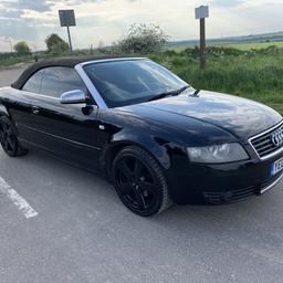 Selling my Audi A4 b6 convertible
1.8t
🤩🤩 £1100 NO OFFERS 🤩🤩
Just had decat, ko4 turbo and all 4 tyres
The engine management light is on due to de cat 
Car probs could do with a remap as it’sgot bigger turbo and de cat just had new n75 value aswell 
Full black leather interior which is very good got a few scratches but it is a old car now not new the electric roof works perfect
Also got tinted windows all round ideal car for the weather we are ment to be getting any more info plz message me