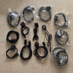 9 stereo power cords: seven of them is sealed and two of them is used

5 PC power cord, one only missing fuse and cap.

All in excellent condition

Sold as seen with no returns
