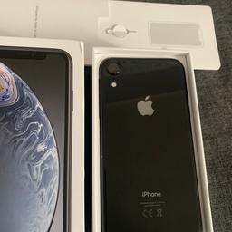 iPhone XR 64gb unlocked for any network
Full working order no faults
Excellent battery life(battery health is 96%)
One mark on top 
 Very good condition overall no marks on back or screen
Comes with box ,new screen protector and case
£275