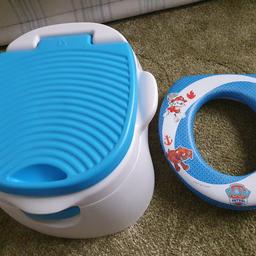 3 in 1  Munchkin Odour Eliminating Potty for boys with original box and Paw patrol travel potty.
Both in excellent condition, 
both only used for a few days, so like new.
From smoke and pet free home.
Collection S65 Rotherham