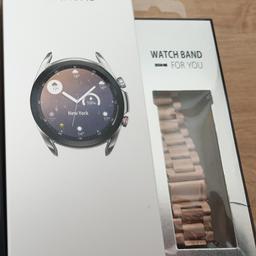 Neue smart watch galaxy 3 in der Farbe Mystik silver

Alle Daten sind den Fotos zu entnehmen.

Rose goldenes Armband ist das original