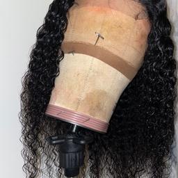 LACE TYPE : 4x4 Closure

LENGTH : 18 inches

COLOUR : 1b

HAIR TEXTURE : Deep Wave

HAIR TYPE : Brazilian

CAP SIZE : Average size

Density : 180

WORN : Never - brand new

OWNED : 1 week

Images include - natural state dry & wet

#wig #curly #new