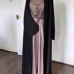 New open abaya good quality nida silk from dubai size 54 inner slip dress is not included