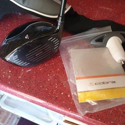 cobra biocell adjustable driver 
project x 5.5 regular /firm shaft.
cobra grip and headcover and adjustment tool
condition i would say 
grip 9/10
head 8.5/10 slight marks on face from use
shaft 8.5 /10 slight marking from movement in bag 
cracking driver very long drives from it.
 bargain