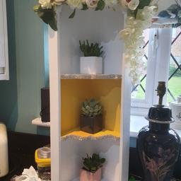 Recently upcycled corner cabnet. Not 100% perfect but expected with pre loved furniture.
Comes with lights and top layer flowers.
Mini succulents can be added with ceramic pots for £10 extra.
Buyer collects from PO7 Purbrook Please money being donated to charity 2021 project x