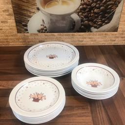 Dinnerware set
6 large plates
6 small plates
5 bowls (1 is slightly chipped)
Collection from CV6 or can deliver for fuel