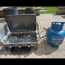 sunn gas (grill master)
double burner and grill camping stove,including 
4.5kg butane bottle and regulater
