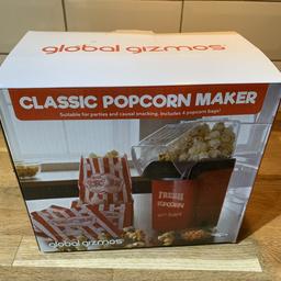 Hello, 
I am selling this popcorn machine, used a few times, in original box with instructions.
Collection only from Yardley, B26, near the yew tree,
Tracy