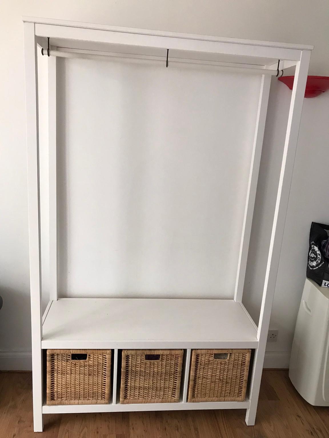 HEMNES Open Wardrobe, White Stained, 120x50x197 Cm IKEA atelieryuwa.ciao.jp