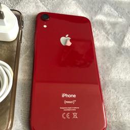 iPhone XR Product Red 64gb
Unlocked for any network
Full working order no faults 
In excellent condition
Good battery life
Full reset ready for new user
Comes with original charger and a case
£260 no offers