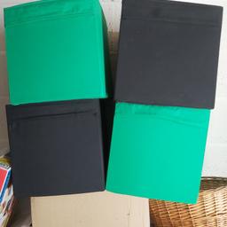 Have x4 IKEA DRONA foldable fabric storage boxes for sale. 
X2 Green & x2 Black. 
Used but only to store toys. In good condition.
Size 33x38x33cm fits IKEA KALLAX storage furniture.
Will sell separately for £2 each or all 4 for £5
Buyer must collect (Whiston)
Cash on collection
No Holds.