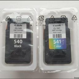 Brand New Canon 540 Black Ink Cartridge
Canon 541 Colour Ink Cartridge. 
Both Sealed Just No Outer Packaging