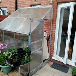 Lean to greenhouse / Sunroom. Condition is "Used".6ft x 4ft

This item is just over 1yr old and served us well as a grow room,it could do with a wash down and I have put a couple of of the panels in with mastic ( no drama) just mentioning it, it comes with a base so can be sited on any sort of ground.

Buyer will need to dismantle on collection maybe better with two of you it not heavy but easier with two pairs of hands, cash on delivery or pay pay and needs to be collected within a couple of da