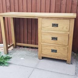wooden desk with 3 drawers..used condition it needs to vanishing