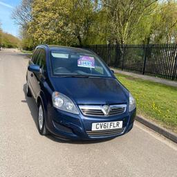 2011 VAUXHALL ZAFIRA - 76,070 MILES - 1.7 LITRE - DIESEL - 7 SEATER - AVAILABLE ON INTEREST FREE MONTHLY PAYMENT PLAN - 12 MONTHS MOT - 6 MONTHS ADVANTAGE WARRANTY - NO CREDIT CHECKS - £3495