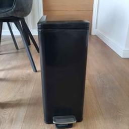 Black pedal bin 47cm x 28cm x 20cm. V good condition. Collection or can deliver locally for petrol