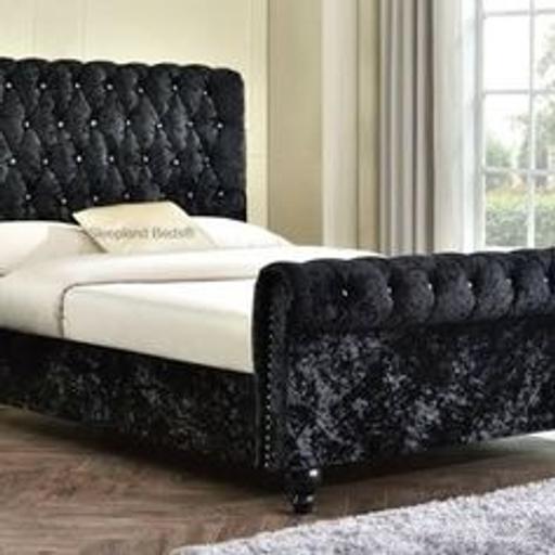 Buy & Sell South East London Brixton - South East London - Photos for Crush velvet Astral sleigh bed