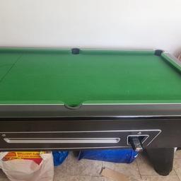 In good condition and good working order coin push operated, comes with yellow and red balls, a few marks and crack here and there, can do with new cushions but still works well.

Cash on collection 
I can’t deliver