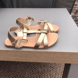Size 8 gold sandals from primak, worn once excellent condition from smoke and pet free home