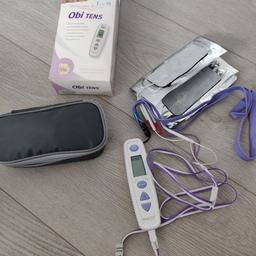 brand new Obi Tens machine, box opened but never used. 4 adhesive pads along with a small carry case. has boost option too. original cost £44.99. immaculate condition from a smoke free and pet free home.. collection Wallasey CH45 or will post for additional cost. PayPal accepted.