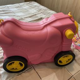 Hardly used
Princess car suitcase 
With compartments inside