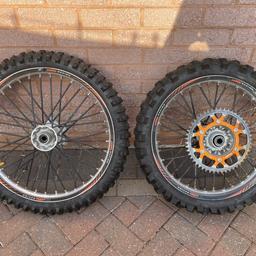 pair of ktm mx wheels, came off a 125 sx, michelin tyres, front is more or less new.