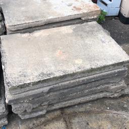 Very heavy slabs for sale 3x2 and 2x2 some with concrete on 1.50 for 3x2 £1 for2x2 each will not deliver collect only