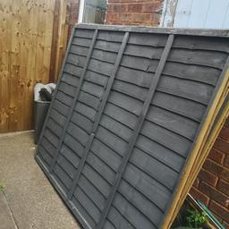 5 6x6 fence panels still in good condition one side painted grey other side untouched  collection only
