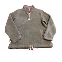 Womens / Ladies Joules Grey Fleece Pullover Jumper Size 14 Good Condition