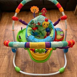Neighbourhood Friends Activity Jumper 
Suitable from 6 months
3 activity stations with lights, sounds and melodies.
5 height settings 
Like new
Collection Epsom Downs KT18 5