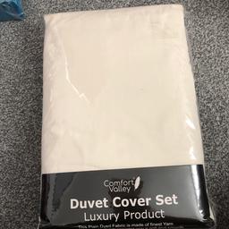 New Double cream duvet set. From pet free and smoke free home.
