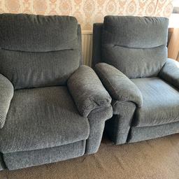 Armchairs blue/grey colour , in very good condition need to sell asap