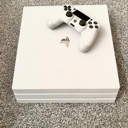 Like new ps4 pro, selling as I don't use it anymore, comes with a controller, HDMI and power cable. Also comes with a sealed copy of Spider-man. Works great and it's been barely played.
