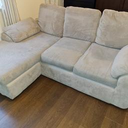 Corner sofa, only a year old. Able to change sides to fit any Corner of the room. 
Original price £500. Open to offers