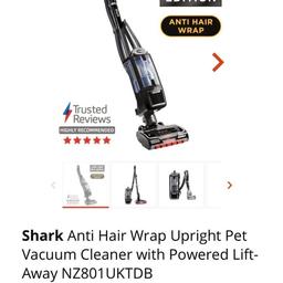 Shark DUO-clean Petcare Anti Hair Wrap hoover LIMITED EDITION brand new unopened

Model: NZ801UKTDB
Colour: Carbon Black with sleek gloss finish

Comes with car detail kit, Pet power brush, underfloor wand.

All specs online please check. Rated alongside Dyson and now a number 1 hoover.

RRP: £349.99

Comes with 5 years Warranty