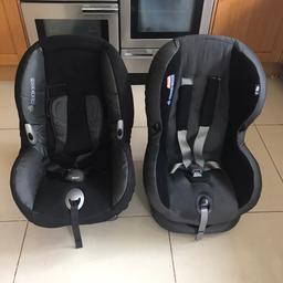 2 forward facing maxi cosi car seats big and comfy and Secure never been in a accident and well looked after can be moved to sitting or lay back £20 each or £30 for both can deliver if local