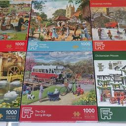 6x1000 piece puzzles. no missing pieces, all in excellent condition. Will sell separately at £2 each.

Will consider delivery