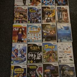 Joblot Of 20 Wii Games *cheapest On Shpock*. Most of the games go for between £3 and £6 on eBay each. So  there is an opportunity to resell, collect or use. Looking to sell as a bundle for the equivalent of around  £2 each. But can just sell multiple games at a time. Any questions feel free to let me know. is "Like New". Dispatched with Royal Mail 2nd Class.
