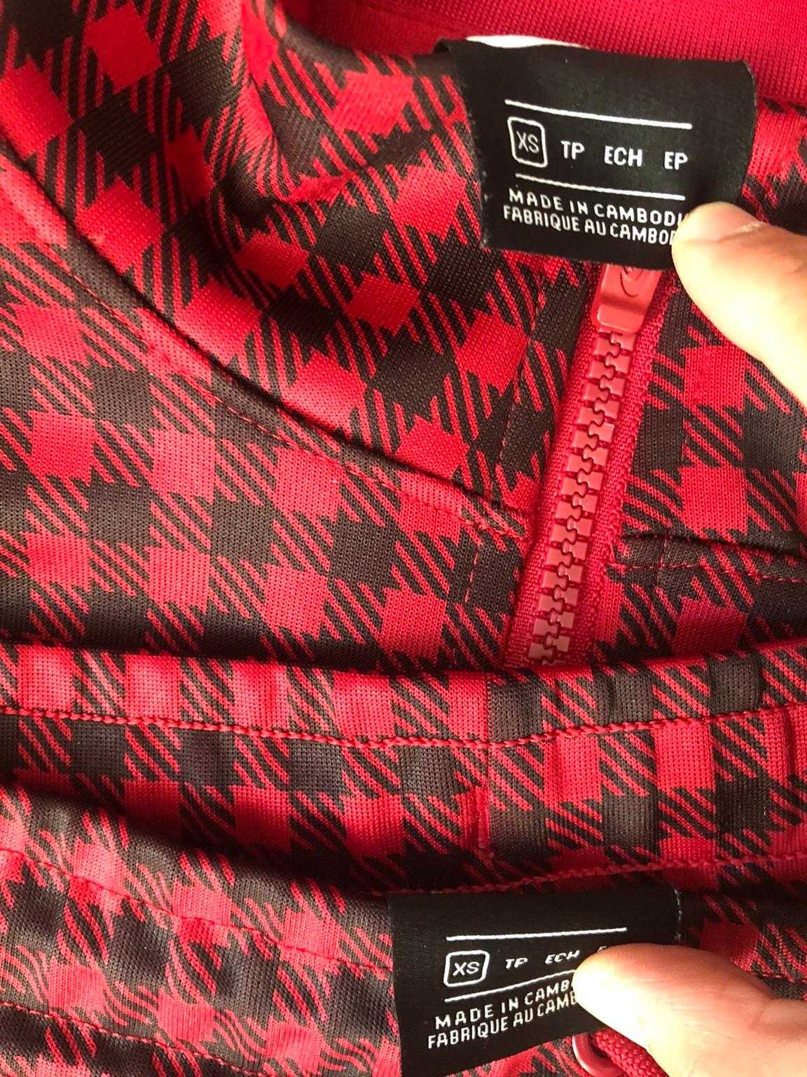 Nike red and black checkered tracksuit online