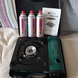Gelert gas stove in carry case,  with 3 gas cartridges. 
Hardly used 

Collection Only