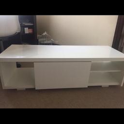 White gloss with sliding door and two drawers good condition