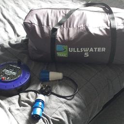 4 man tent . ullswater 5. been used once with brand new electric hook cable. pick up only.