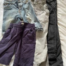 2 pairs jeans
2 pairs shorts
4 tshirts 
Excellent condition age 9-10