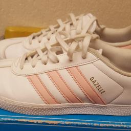 Ladies pink hot sale leather trainers