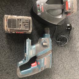 Bosch GBH 36 V-LI Compact Professional SDS Drill

With 1 x charger 1 x 1.3ah battery and 1 x 2.6ah battery.

Will show charger working and drill.

Comes with case but not right case for it so welcome to it but all bits don’t fit in.

***Please note the battery slides when using so stops, if held in place it works fine.***

Will not split and will not reduce, I’d rather just keep as a spare than sell lower.

No time wasters.

Cash on collection only.