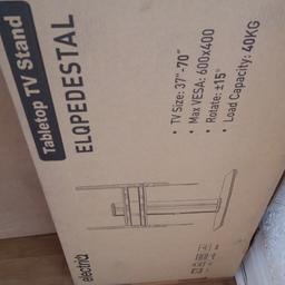 Brand new unopened tv stand pedestal for smart tv up to 70 inch never used was 100 new never used 35.00 or nearest offer 