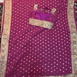Saree in pink und Gold
 blouse ist in den Größen 36 und 40 erhältlich