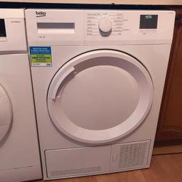 BEKO 7KG CONDENSER WHITE TUMBLE DRYER. SELLING ON BEHALF OF A RELATIVE. ALL SPEC & DIMENSIONS ON PICS.
GOOD WORKING ORDER, ONLY HAD FOR 12 MONTHS & NOT USED OFTEN AS FROM A SINGLE PERSON HOUSEHOLD. 
BUYER MUST COLLECT (WHISTON L35) 
** ALSO SELLING A WASHING MACHINE ON A SEPERATE AD IF INTERESTED. CAN OFFER A DISCOUNT IF BOTH BOUGHT TOGETHER**