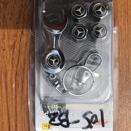 These are metal safety valve caps with tool to tighten them just more than finger tight. Mercedes badged. They look quality when on the car and they fit all cars, vans and trucks. I have 2 sets left only. 